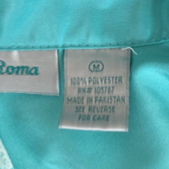 Contessa Di Roma Floral Peignior GOWN & Kimono ROBE 2pc Lot Satin Set Sz M Read - Picture 13 of 14